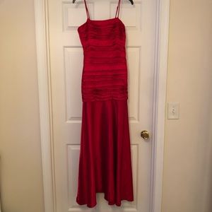 Red formal gown